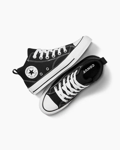 Black / White Converse Chuck Taylor All Star Malden Street Kids' Boots Canada | C-21873659