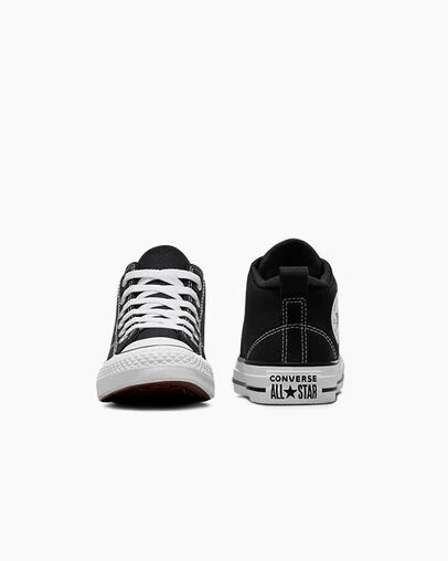 Black / White Converse Chuck Taylor All Star Malden Street Kids' Boots Canada | C-21873659