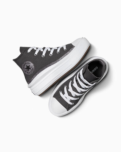 Black / White Converse Chuck Taylor All Star Move Glitter Kids' Sneakers Canada | C-35870469