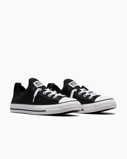 Black / White Converse Chuck Taylor All Star Shoreline Knit Women Slip On Shoes Canada | C-27693089