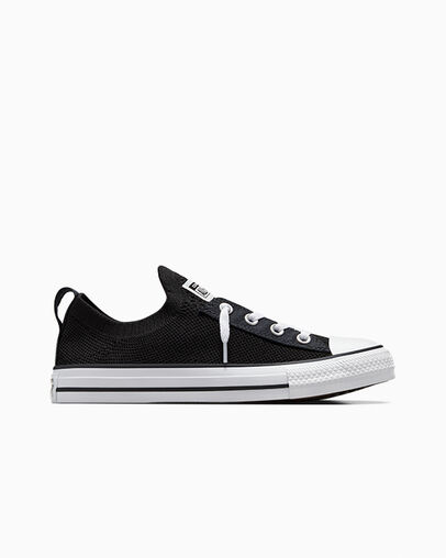 Black / White Converse Chuck Taylor All Star Shoreline Knit Women Slip On Shoes Canada | C-27693089