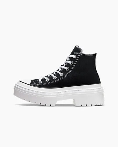 Black / White Converse Chuck Taylor All Star Lugged Heel Platform Women Boots Canada | C-14957289