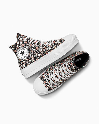 Black / White Converse Chuck Taylor All Star Lift Women Platform Shoes Canada | C-90465719