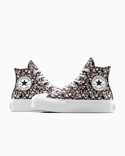 Black / White Converse Chuck Taylor All Star Lift Women Platform Shoes Canada | C-90465719