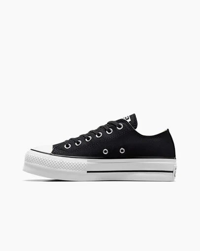 Black / White Converse Chuck Taylor All Star Lift Platform Women Canvas Shoes Canada | C-39817029