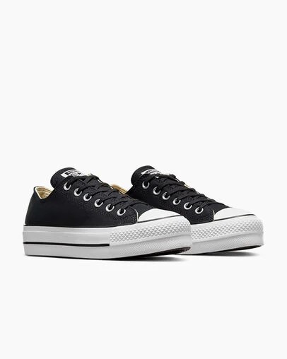 Black / White Converse Chuck Taylor All Star Lift Platform Women Canvas Shoes Canada | C-39817029