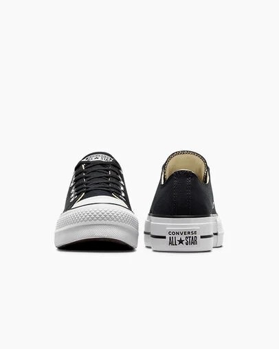 Black / White Converse Chuck Taylor All Star Lift Platform Women Canvas Shoes Canada | C-39817029