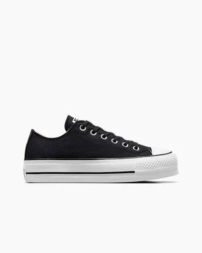 Black / White Converse Chuck Taylor All Star Lift Platform Women Canvas Shoes Canada | C-39817029