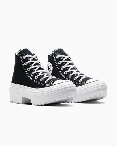 Black / White Converse Chuck Taylor All Star Lugged Heel Women Platform Shoes Canada | C-01285349