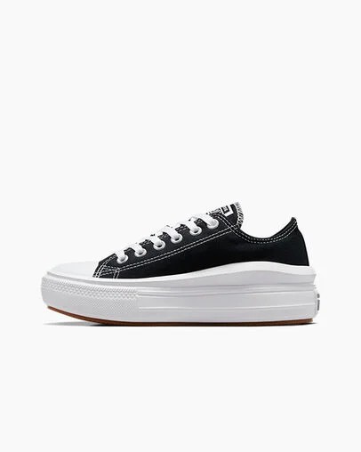 Black / White Converse Chuck Taylor All Star Move Women Platform Shoes Canada | C-16837529