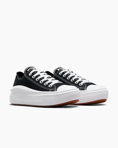 Black / White Converse Chuck Taylor All Star Move Women Platform Shoes Canada | C-16837529