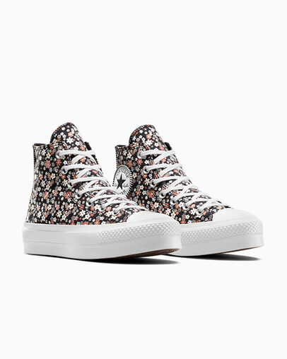 Black / White Converse Chuck Taylor All Star Lift Women Platform Shoes Canada | C-19628709