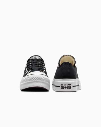 Black / White Converse Chuck Taylor All Star Lift Platform Women Canvas Shoes Canada | C-68743159