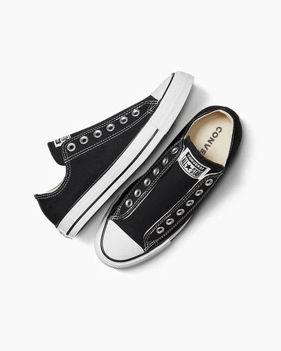 Black / White Converse Chuck Taylor All Star Women Slip On Shoes Canada | C-48612509