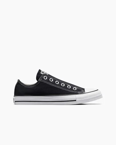Black / White Converse Chuck Taylor All Star Women Slip On Shoes Canada | C-48612509