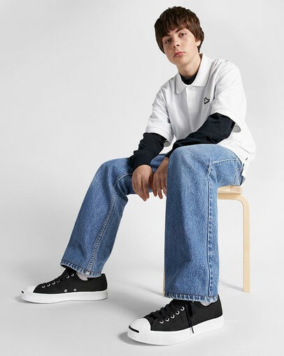 Black / White Converse Jack Purcell Men Canvas Shoes Canada | C-12798349