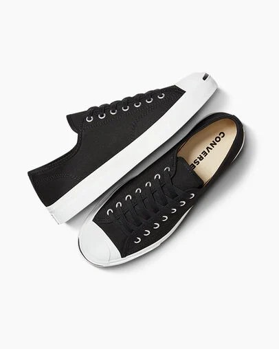 Black / White Converse Jack Purcell Women Canvas Shoes Canada | C-19736859
