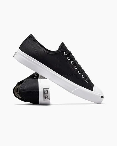 Black / White Converse Jack Purcell Women Canvas Shoes Canada | C-19736859