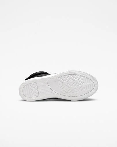Black / White Converse Pro Blaze Strap Leather Kids' Sneakers Canada | C-96321849