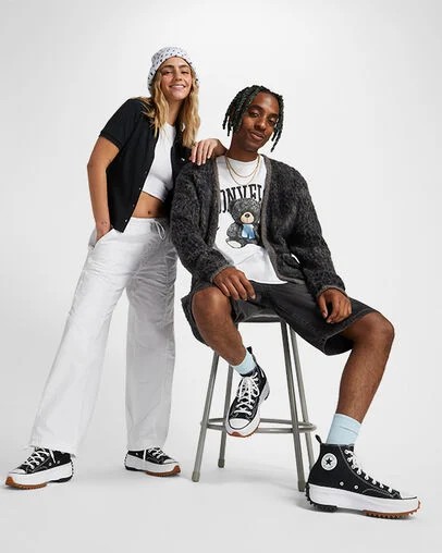 Black / White Converse Run Star Hike Men Platform Shoes Canada | C-84936529