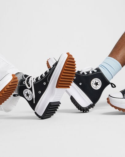 Black / White Converse Run Star Hike Men Platform Shoes Canada | C-84936529