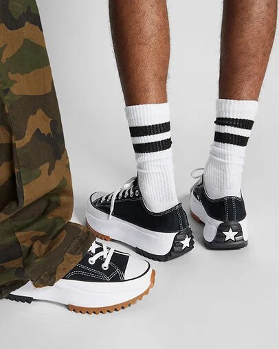 Black / White Converse Run Star Hike Men Platform Shoes Canada | C-57643189