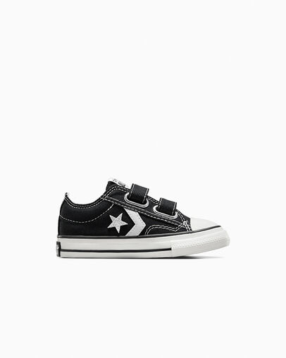 Black / White Converse Star Player 76 Easy-On Kids\' Canvas Shoes Canada | C-23167809