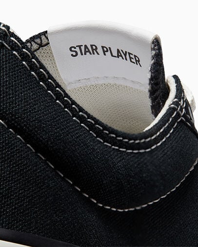 Black / White Converse Star Player 76 Foundational Kids' Canvas Shoes Canada | C-78421369