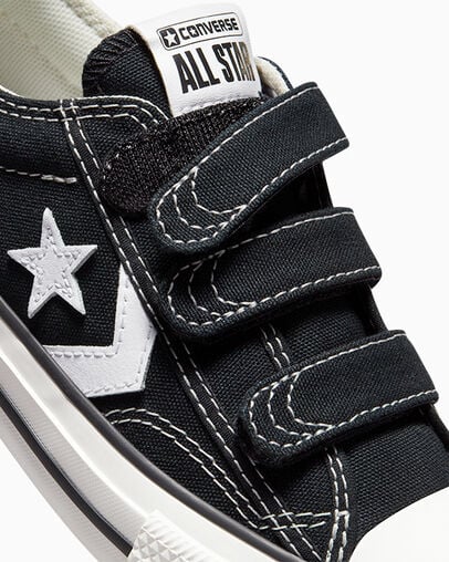 Black / White Converse Star Player 76 Kids' Sneakers Canada | C-98361049