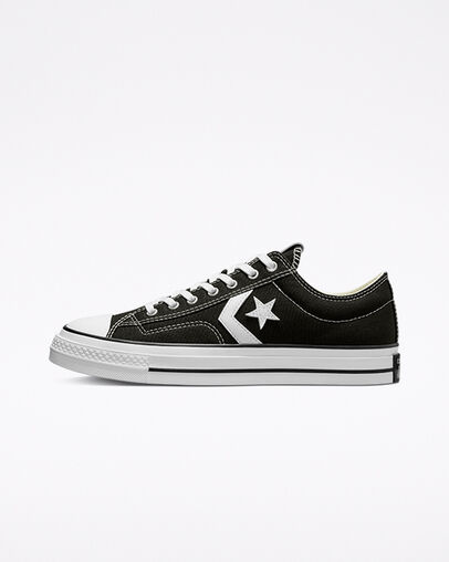 Black / White Converse Star Player 76 Premium Men Canvas Shoes Canada | C-35296089