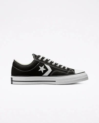 Black / White Converse Star Player 76 Premium Men Canvas Shoes Canada | C-28165499