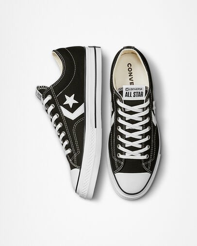 Black / White Converse Star Player 76 Premium Women Canvas Shoes Canada | C-92754169