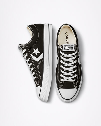 Black / White Converse Star Player 76 Premium Women Canvas Shoes Canada | C-69210379