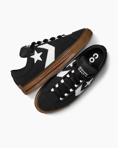 Black / White Converse Star Player 76 Puff Women Skate Shoes Canada | C-05842199