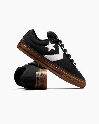 Black / White Converse Star Player 76 Puff Women Skate Shoes Canada | C-05842199
