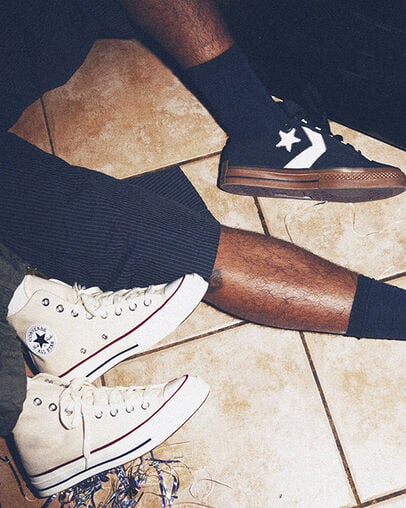 Black / White Converse Star Player 76 Puff Men Skate Shoes Canada | C-27065149