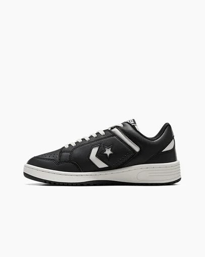Black / White Converse Weapon Leather Women Basketball Shoes Canada | C-10285739