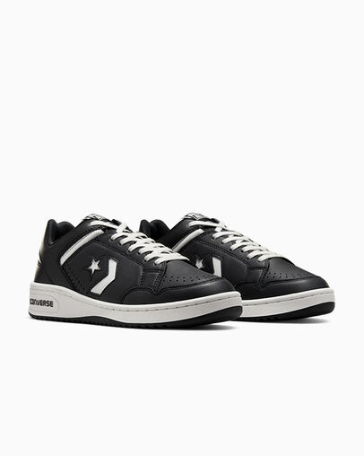Black / White Converse Weapon Leather Women Basketball Shoes Canada | C-10285739
