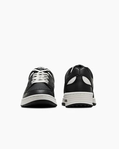 Black / White Converse Weapon Leather Women Basketball Shoes Canada | C-10285739