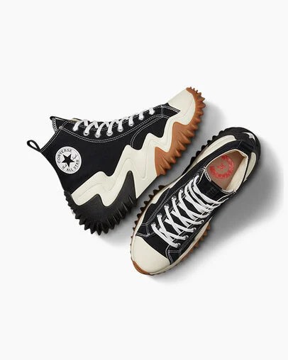 Black / White / Orange Converse Run Star Motion Women Platform Shoes Canada | C-89610279