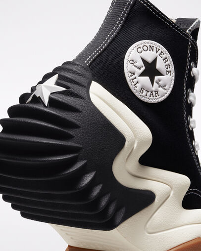 Black / White / Orange Converse Run Star Motion Women Platform Shoes Canada | C-89610279
