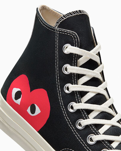 Black / White / Red Converse Converse x PLAY Comme des Garçons Chuck 70 Men Sneakers Canada | C-35689079