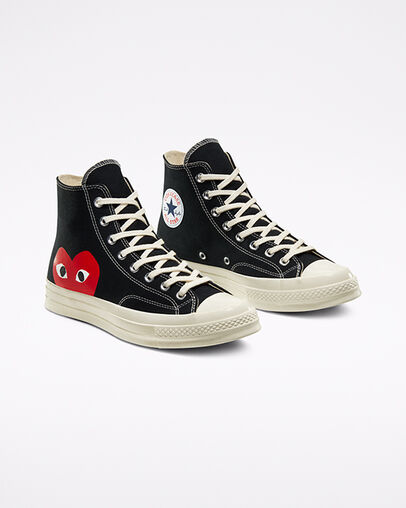 Black / White / Red Converse Converse x PLAY Comme des Garçons Chuck 70 Men Sneakers Canada | C-35689079