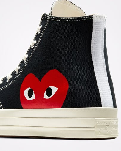 Black / White / Red Converse Converse x PLAY Comme des Garçons Chuck 70 Men Sneakers Canada | C-35689079