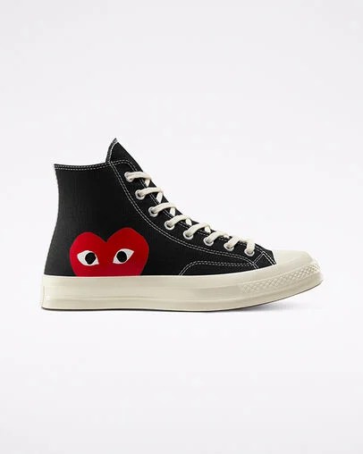 Black / White / Red Converse Converse x PLAY Comme des Garçons Chuck 70 Men Sneakers Canada | C-35689079