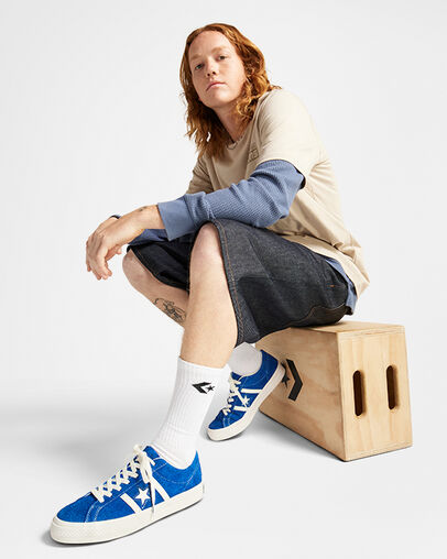 Blue Converse CONS One Star Academy Pro Suede Men Skate Shoes Canada | C-01234799