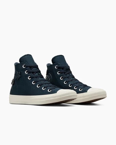 Blue Converse Chuck Taylor All Star 3D Florals Women Sneakers Canada | C-62974189