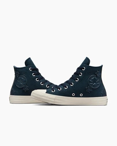 Blue Converse Chuck Taylor All Star 3D Florals Women Sneakers Canada | C-62974189