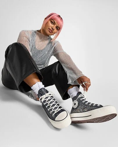 Blue / Black Converse Chuck Taylor All Star Lift Women Platform Shoes Canada | C-35812499