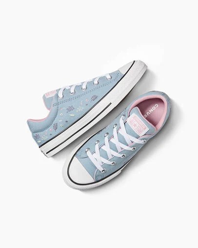 Blue / Pink Converse Chuck Taylor All Star Street Tiny Florals Kids' Sneakers Canada | C-56342799